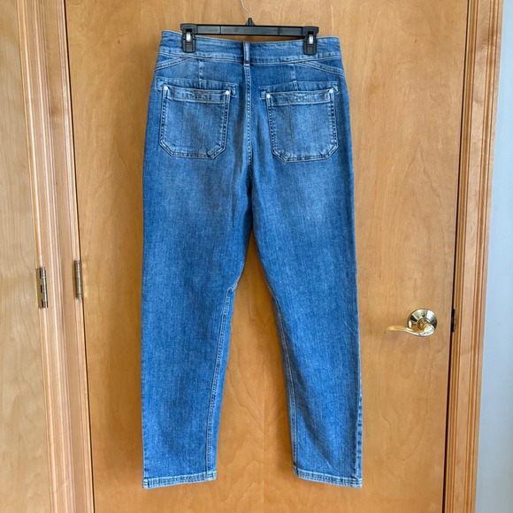 Pilcro The Wanderer Jeans Womens 29 Blue Utility Patch Pocket High Rise - Picture 3 of 9